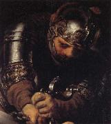 Rembrandt van rijn, Details of the Blinding of Samson